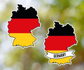 Germany Sticker Country Shaped Waterproof for Laptop, Car, Book, Water Bottle, Helmet, Toolbox