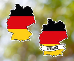 Germany Sticker Country Shaped Waterproof for Laptop, Car, Book, Water Bottle, Helmet, Toolbox