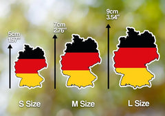 Germany Sticker Country Shaped Waterproof for Laptop, Car, Book, Water Bottle, Helmet, Toolbox