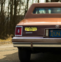 Funny Car Bumper Sticker How Am I Driving I'm Not. This Vehicle Is Driven by 700 Rats Silly Humour, Gift for Drivers, Fun Car Sticker