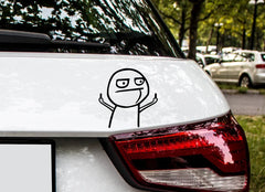 Middle Finger Smilie Emoji Car Sticker Car Decal Sticker Vinyl Social Instagram Friends Dog Cat Kids Gift Gift Idea Tuner